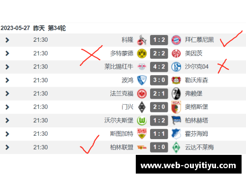 欧亿体育官网德甲大结局：拜仁11连冠柏林联欧战三级跳沙尔克降级16球